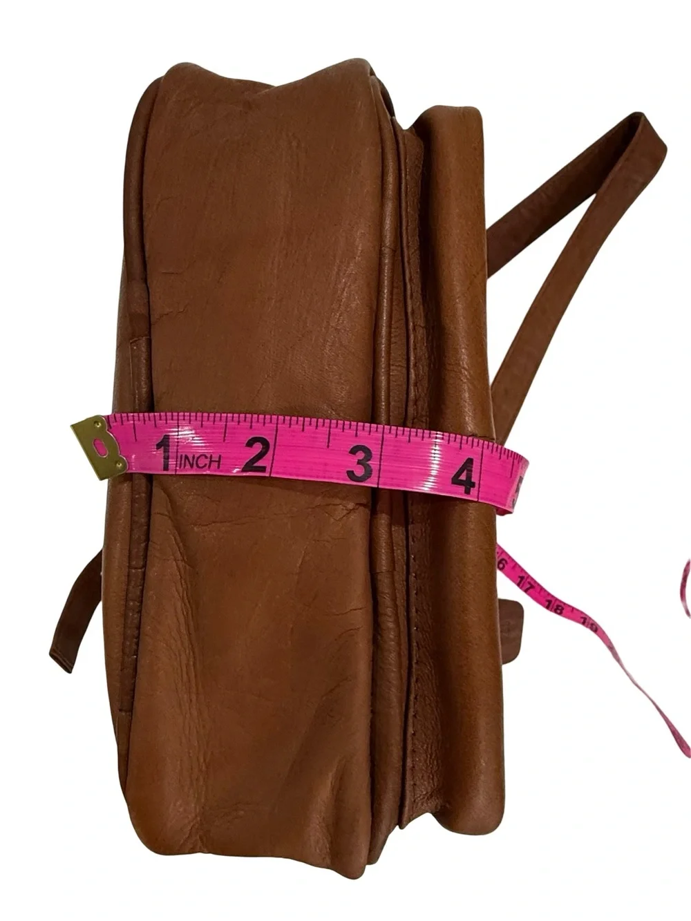 Vintage Geonardi Genuine Leather Crossbody Messenger Bag Brown Made in Colombia